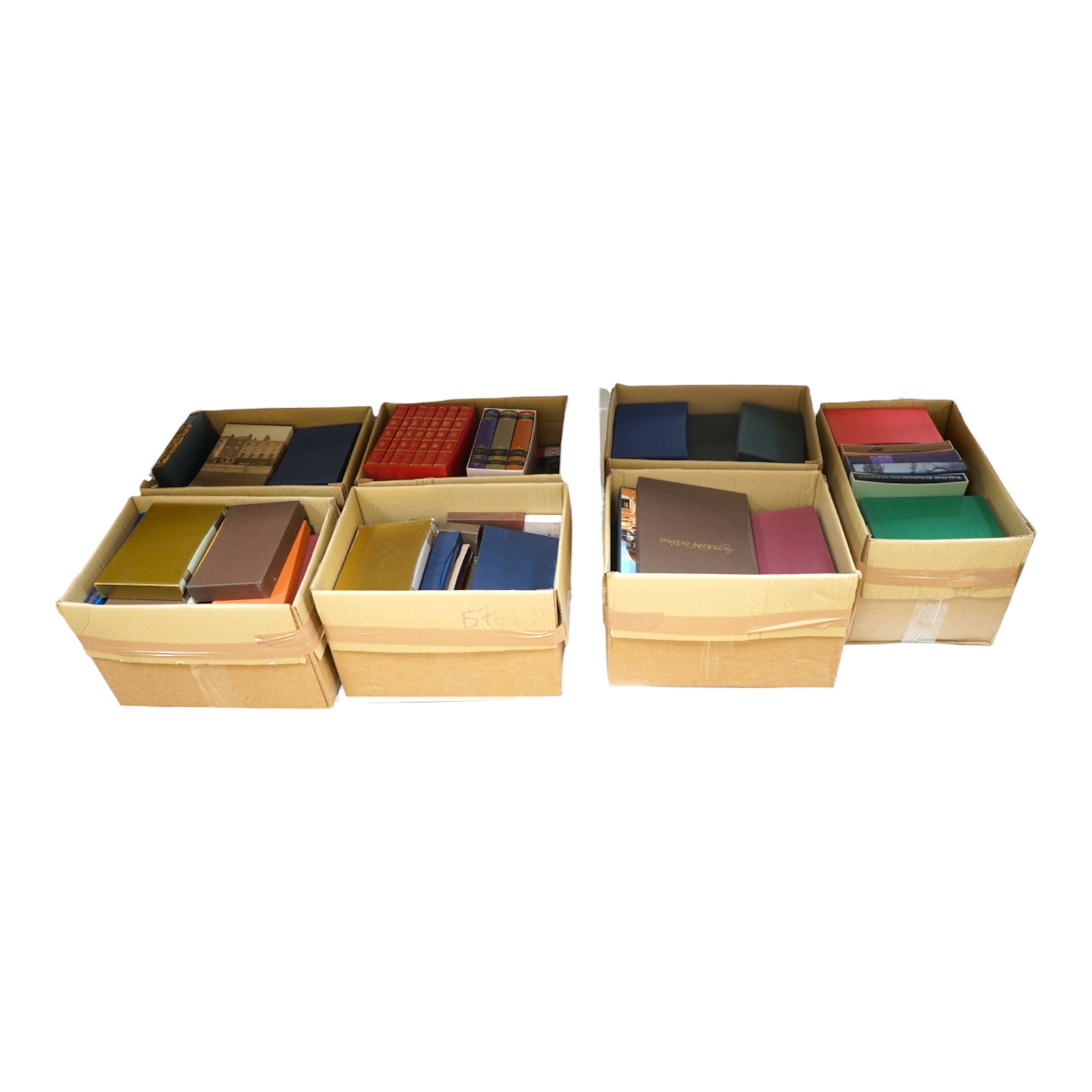 Folio Society - a collection of volumes, including The Works of Dickens, all with slip cases. Condition - varies